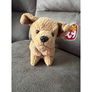 Ty Beanie Baby Tuffy Terrier Dog Plush 1996 Vintage Collectible with Tags PVC